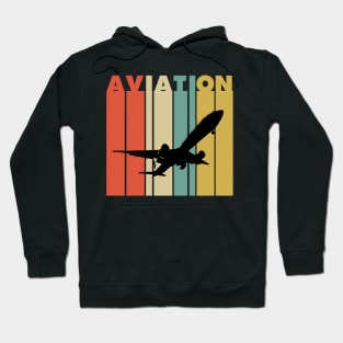 Colorful plane with aviation text and lines Hoodie